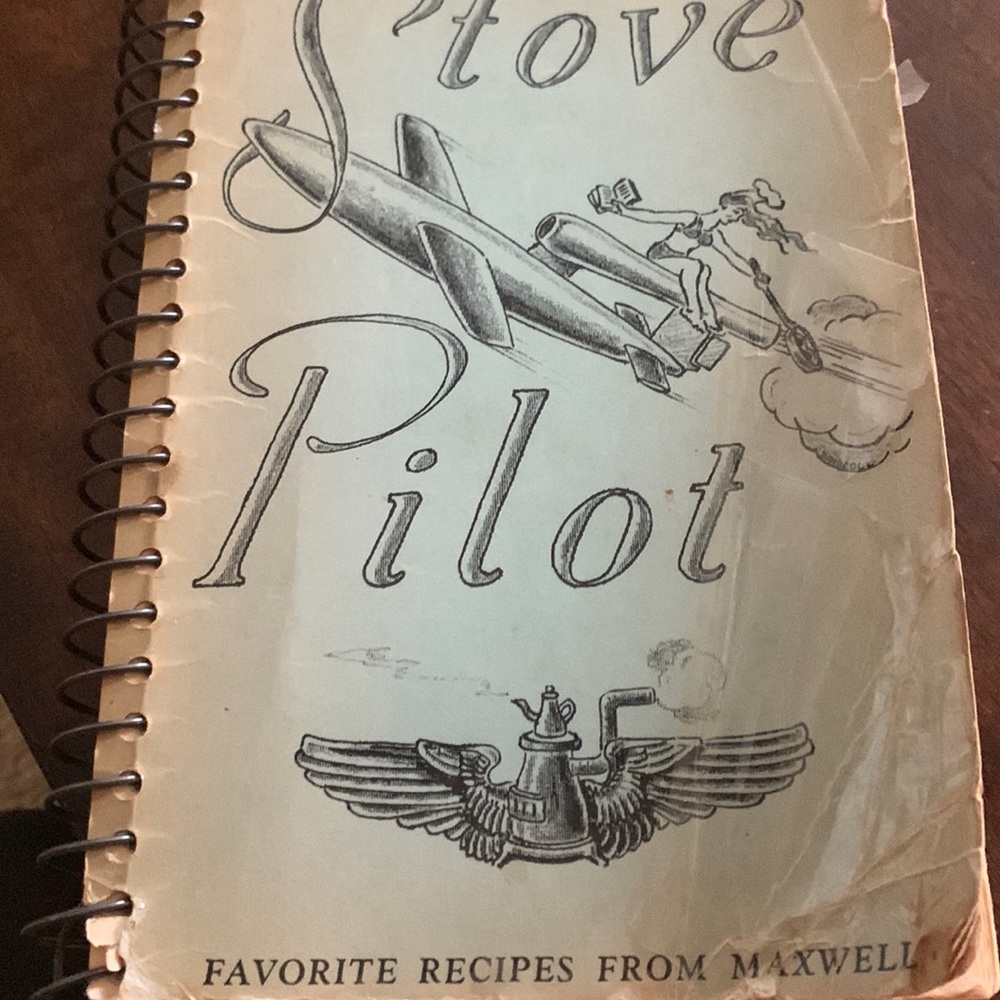 Vintage stove pilot ww2 cookbook